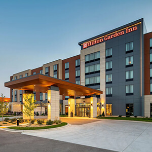 Milwaukee gun expo parking at Hilton Garden Inn